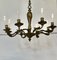 French Rococo Gilded Brass 8-Branch Chandelier, Image 4