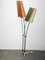 Mid-Century Floor Lamp in Brass with Fiberglass Shades attributed to Cosack, 1950s 2