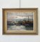 Ezelino Briante, Le Grand Port, Oil on Cardboard, 1960s, Framed 1