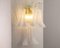 Lampada da parete Petal in vetro di Murano con decoro bianco, Italia, anni '90, Immagine 8