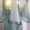 Large Petal Wall Light in Blue Murano Glass with White Decoration, Italy, 1990s 6