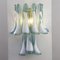 Large Petal Wall Light in Blue Murano Glass with White Decoration, Italy, 1990s, Image 3