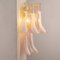 Große Petal Wandlampe aus Rosa Murano Glas mit Weißer Dekoration, Italien, 1990er 5