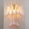 Large Petal Wall Light in Pink Murano Glass with White Decoration, Italy, 1990s, Image 10