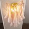 Große Petal Wandlampe aus Rosa Murano Glas mit Weißer Dekoration, Italien, 1990er 7