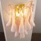 Large Petal Wall Light in Pink Murano Glass with White Decoration, Italy, 1990s 7