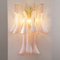 Large Petal Wall Light in Pink Murano Glass with White Decoration, Italy, 1990s 9
