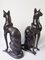 Large Hollywood Regency Bronze Cats, 1970s, Set of 2, Image 1