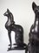 Large Hollywood Regency Bronze Cats, 1970s, Set of 2 3