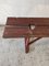 Earls 20th Century Rustic Swedish Wood Bench with Patinated Red 9
