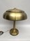 Lámpara de mesa ministerial vintage dorada, Italia, años 50, Imagen 3