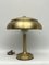 Lámpara de mesa ministerial vintage dorada, Italia, años 50, Imagen 1