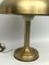 Lámpara de mesa ministerial vintage dorada, Italia, años 50, Imagen 7