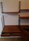 Libreria Mid-Century minimalista con scrivania, ripiani, armadio e cassetti in teak, anni '60, Immagine 8