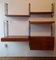 Mid-Century Minimalist Shelf System with Desk, Shelves, Closet and Drawers in Teak, 1960s 1