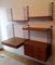 Estantería minimalista Mid-Century con escritorio, estantes, armario y cajones en teca, años 60, Imagen 5