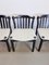 Brutalist Dining Chairs in Black Wood, Italy, 1970s, Set of 4 6