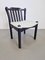 Brutalist Dining Chairs in Black Wood, Italy, 1970s, Set of 4, Image 17