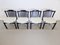 Brutalist Dining Chairs in Black Wood, Italy, 1970s, Set of 4 16