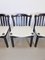 Brutalist Dining Chairs in Black Wood, Italy, 1970s, Set of 4 7