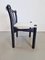 Brutalist Dining Chairs in Black Wood, Italy, 1970s, Set of 4 13