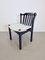Brutalist Dining Chairs in Black Wood, Italy, 1970s, Set of 4 9