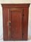 19th Century Swedish Folk Art Wall Cabinet in Patinated Red Color 1