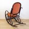 Bentwood Pink Capitonnée Upholstered Rocking Chair for Gasisa, Spain, 1960s 7