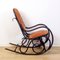 Bentwood Pink Capitonnée Upholstered Rocking Chair for Gasisa, Spain, 1960s, Image 4