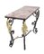 Wrought Iron Console with Golden Acantho Leaves, 1950s 4