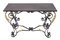 Wrought Iron Console with Golden Acantho Leaves, 1950s 6