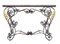 Wrought Iron Console with Golden Acantho Leaves, 1950s 1