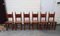 French Brutalist Oak and Leather Horn Form Chairs, 1970s, Set of 6, Image 6