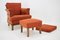 Art Deco Armchair with Ottoman, Former Czechoslovakia, 1930s, Set of 2 20