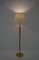 Swedish Brass and Wood Floor Lamp attributed to Boréns, 1940s 7