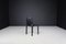 Schwarze Esszimmerstühle aus Leder von Carlo Bartoli für Matteo Grassi, Italien, 1980er, 2er Set 8