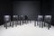Schwarze Esszimmerstühle aus Leder von Carlo Bartoli für Matteo Grassi, Italien, 1980er, 2er Set 2