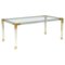 Acrylic and Brass Model Jacques Dining Table by Jonathan Adler, 2000s 1