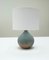 French Green Stoneware Table Lamp, Image 2