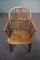 Fauteuil Windsor Antique à Dossier Bas, Angleterre, 18ème Siècle 6