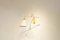 Lampada da parete Mid-Century a due braccia in ottone, Immagine 1