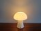 Lampe de Bureau Mushroom en Verre Blanc pour Odreco Belysning, Danemark, 1980s 5