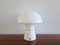 Weiße Mushroom Tischlampe aus Glas für Odreco Belysning, Dänemark, 1980er 1