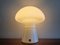 White Glass Mushroom Table Lamp for Odreco Belysning, Denmark, 1980s 4