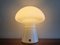 White Glass Mushroom Table Lamp for Odreco Belysning, Denmark, 1980s, Image 4