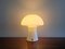 Weiße Mushroom Tischlampe aus Glas für Odreco Belysning, Dänemark, 1980er 6