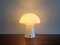 White Glass Mushroom Table Lamp for Odreco Belysning, Denmark, 1980s 6