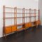 Large Vintage Scandinavian 5 Bay Teak Free Standing Wall Unit, Norway, 1960s 7