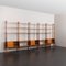 Large Vintage Scandinavian 5 Bay Teak Free Standing Wall Unit, Norway, 1960s, Image 8