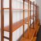 Large Vintage Scandinavian 5 Bay Teak Free Standing Wall Unit, Norway, 1960s, Image 17